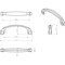 Jeffrey Alexander 96 mm Center-to-Center Brushed Pewter Rope Rhodes Cabinet Pull Z261-96-BNBDL - alternate 3